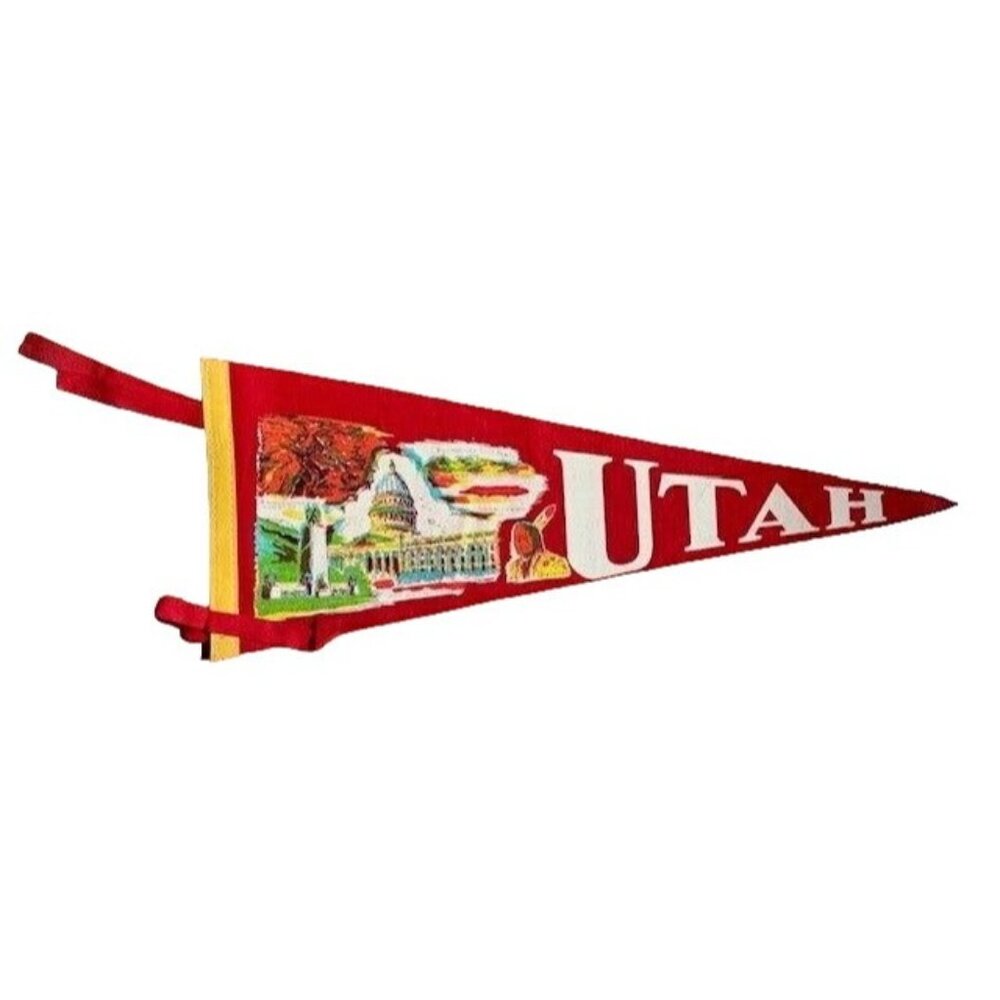 Vintage Utah Pennant 18 inch long